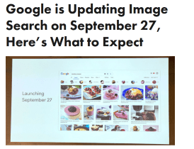 Google actualizará la búsqueda de imágenes el 27 de septiembre